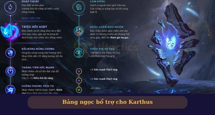 Bảng ngọc bổ trợ Karthus Lol